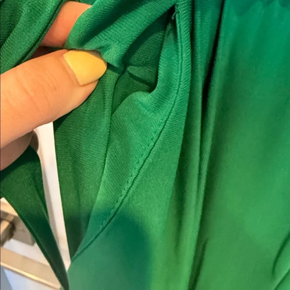 Vince Camuto Sleeveless Emerald Green Wrap Maxi Dress with Pockets & Belt - Picture 4 of 4